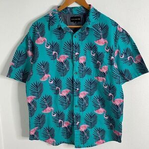 Ocean Current Flamingo Hawaiian Shirt.  Size XL.